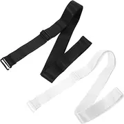 NUOBESTY 2pcs Invisible Belts Stretch Belt for Tops Shirt No Show Elastic Stretch Waist Belt Adjustable Tucking Shirts Crop Band