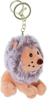 [TOVINANNA] Plush Keychain Key Ring Key Holder Bag Pendant Key Decoration Lion Keychain Pink