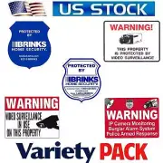Home Security Stickers Decal signs For Windows Doors Brinks Alarm+Cameras in use