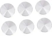 Set of 6 Aluminum Circle Discs Glass Adapter Elegant Round Shaped Aluminum Discs for Tea Tables and Display Cabinets