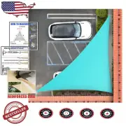 Durable Triangle Sun Shade Sail 7' x 14' - Easy Installation with