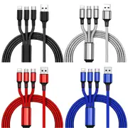 3 in 1 Multi USB Charger Charging Cable Micro USB Type