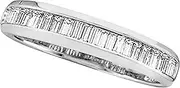Dazzlingrock Collection 0.15 Carat (ctw) Baguette Diamond Ladies Wedding Band 1/6 ctw, Available in various metals in 14K Gold