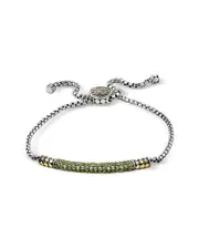 Samuel B. Silver & 18K 0.94 ct. tw. Peridot Bracelet