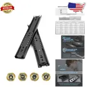 Versatile Full Extension Drawer Slides - 10-24 Inch, Smooth Operation & Support