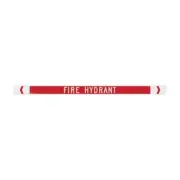 Brady Pipe Marker Fire Hydrant White/Red >75mm O.D. - 10/Pack