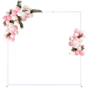 Metal Wedding Arch 6.6 Feet x 6.6 Feet Square Arch Backdrop Stand White