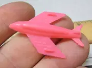 vintage plastic 1960s dime store vending machine toy Airplane Whistle toy, Pink