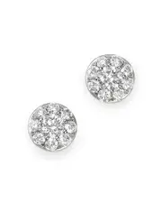 Bloomingdale's Fine Collection Diamond Circle Tiny Stud Earrings in 14K White Gold, 0.5 ct. t. w.