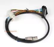 Mini SAS SFF-8644 to 4X SFF-8482 Internal HD Cable with SATA Power 1M/3ft