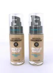 2 x Revlon ColorStay Longwear Makeup Normal/Dry Skin 250 FRESH BEIGE