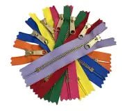 7pcs YKK 6" Metal Zipper 4.5s Brass Long Pull (Non-Lock) Slider Closed-End
