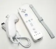 NEW Remote & Nunchuk Controller Set WHITE for Nintendo Wii & Wii U motion gaming