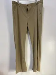 Men’s Dark Beige Flat Front Dress Pants 38 X 27