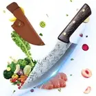 7.5inch Hand Forged Kitchen Chef Knife Butcher Knife Meat Cleaver Chopping Knife