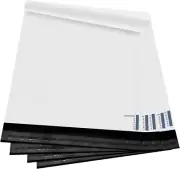 Poly Mailers Shipping Envelope Self Sealing Bags (12X15.5 100Pc) (PM100), White