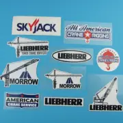 Hard Hat Stickers Liebherr Morrow Cranes Steel Workers Rodbusters IronWorkers