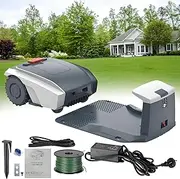 Smart Robotic Lawnmower, 1000m² Automatic Robot with APP & Bluetooth Control, Smart Mowing Path with Max 180m Boundary Wire, Low Noise 55dB, Wire Free Robotic Lawn Mower for Yard,Garden,Golf Course