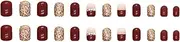JAYIOLA 24Pcs Press on Nails False Nails Sparkly Manicure Fake Nails for Dating New Year