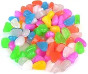 BESPORTBLE Illuminated Pebble Stones 100pcs Pack for Fish Tank Decoration Aquarium Background Pebble Stones for Yard