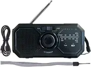 Weather Radio, Hand Crank Emergencies Radio, NOAA Weather Radio with AM/FM & Solar Radio, Flashlight & Reading Light, for Indoor Outdoor Emergencies