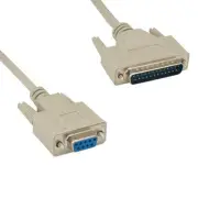 Lot 10 DB9 Female to DB25 Male Serial RS232 Cable AT Modem 28AWG D-SUB PC Device