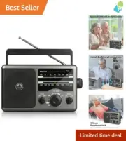 AM/FM Transistor Radio with Eco-Friendly Design & Big Speaker – Travel Ready!