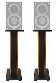Pair 28" 2-Tone Speaker Stands For ELAC Debut B4 Bookshelf Speakers