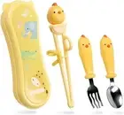Training Chopsticks Set for Kids and Beginners - 1 Pair Chopstick + Scoop