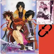 1996 Movic Rurouni Kenshin Cast Shitajiki Underlay Pencil Board Japan Import