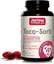 Jarrow Formulas Toco-Sorb, Supports Healthy Cardiovascular & Brain Function, 60 Softgels