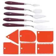 11x Palette and Scrapers Painting Tool Set for Watercolour Painting