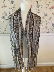 *New With Tags* Missoni ‘Sciarpa’ Chevron Print Grey Scarf