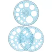 3pcs architecture ruler School Circle Stencils Measuring Protractors