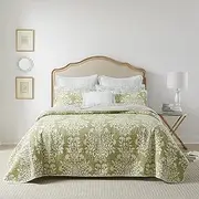 Laura Ashley Rowland Quilt Set, King, Sage