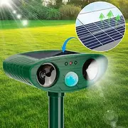 Solar Animal Repellent Ultrasonic, Cat Repellent Outdoor Deer Repellent Devices with Motion Sensor Animal Repeller to Repel Cat Deer Squirrel Rabbit Dog Skunk