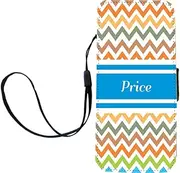 Rikki Knight Price Blue Chevron Name Flip Wallet iPhoneCase with Magnetic Flap for iPhone 5/5s - "Price Blue Chevron Name