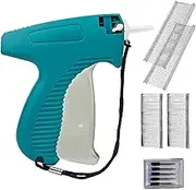 Tag Labeller Clothing Label Gun,with 6 Needles + 1000 Staples，Mini Stitch Gun for Clothes, (Green)