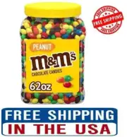 M&M'S Peanut Milk Chocolate Candy Bulk Jar (62 oz.) - Colorful Chocolate Candy