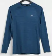 ASOS '4505 Compression Muscle Fit' Men's LS Training T-Shirt M Teal Stripe *NWT*