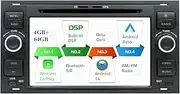 2 Din In Dash Car Stereo DVD Player 4GB+64GB Android 14 For Ford Focus Fusion Fiesta with GPS Navigation RDS Carplay Android Auto DSP WIFI SWC USB Head Unit
