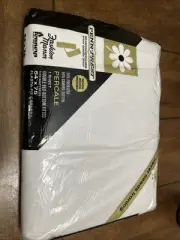 Vintage New Penn Prest Penneys Fashion Manor Percale Double Fitted Sheet White