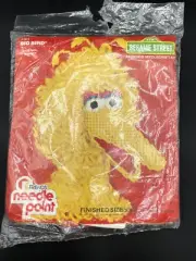 Vintage Sesame Street Big Bird Needlepoint Craft Kit Grannycore Kidcore Wall Art