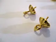 60 Pcs Richly Gold Plated Brass 6.5 mm Peg Bail GPC