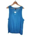 Forever 21 Men Fishnet Tank Top in Blue Size L New With Tags