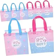 EPIGEIST Gender Reveal Party Favor Bags Pcs Letter Print Fabric Shopping Bags Shower Decor Supplies Boys Girls