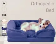 Pet Orthopaedic Dog Bed Memory Foam Calming Bed Removable Cover (S , M, L, XL)