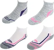 [Hanes] Girl's Active Breathable Ankle Socks (4 Pair Pack)