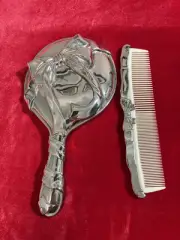 Mirror and Comb by Godinger In New Condition Heavy Silver Plated