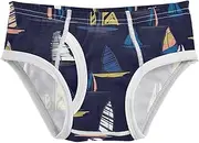 [Joisal] Abstract Urban Graffiti Toddler Briefs 3t-4t Tag Free Kids Underwear, Hand Drawing Colorful Sailboat, 4 Years